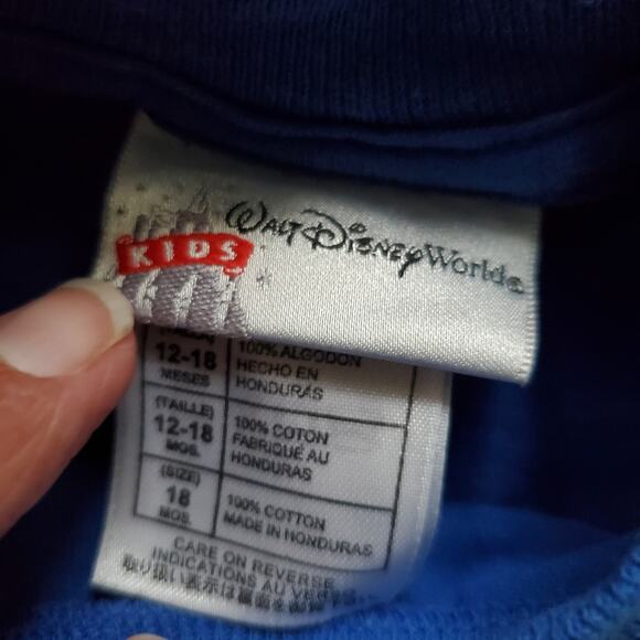 Vintage Early Y2K Disney World Character Burst Through T-Shirt Kids 18M - Picture 5 of 5